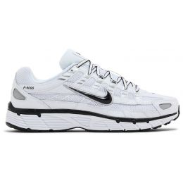 Nike P-6000 White Metallic Silver Black