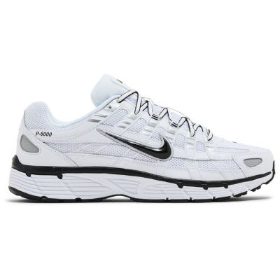 Nike P-6000 White Metallic Silver Black