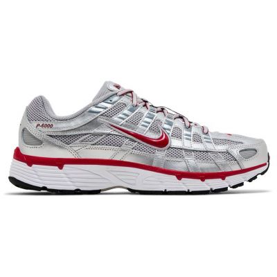 Nike P-6000 Metallic Silver Gym Red